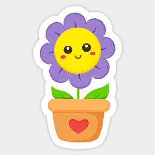 Potted Flower for Kids Sticker